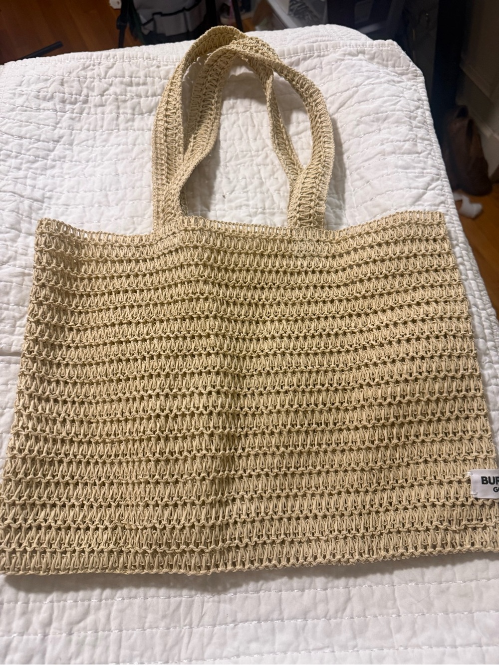 Burberry Goddess Woven Raffia Tote Bag Fragrance Promo Gift Beach Shopper